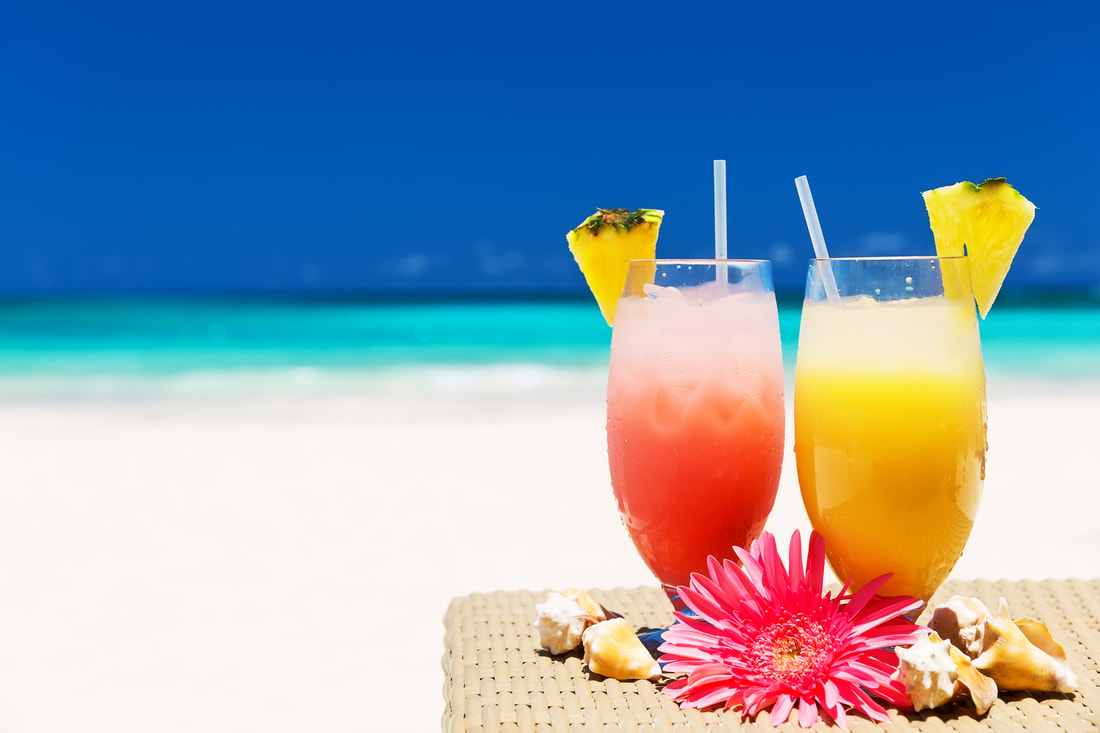 drinks on beach
